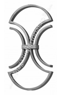 GD187/2 Panou ornamental cu semicercuri din colectia Gonzato Design 14x8mm H.325mm L.190mm