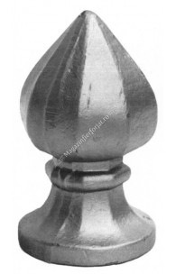 128/31 Varf conic turnat din aliaj fier-fonta cu H.180mm si baza rotunda de D.100mm